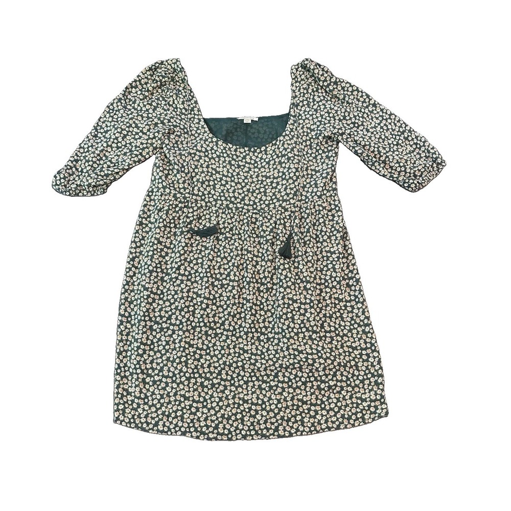American Eagle Floral Babydoll Womens Dress L Green Daisy Floral Cottagecore Y2K